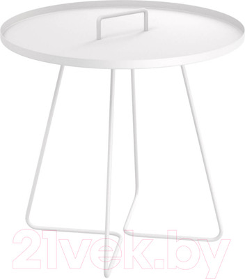 Журнальный столик Sheffilton SHT-CT42 (белый муар/металл)