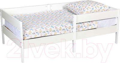 Односпальная кровать детская Polini Kids Simple 3435 / 0002786.9 (белый)