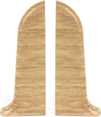 Заглушка для плинтуса LinePlast ПВХ 58мм L050-ЗЛ/4 (2шт, дуб классический, флоупак)