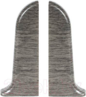 Заглушка для плинтуса LinePlast ПВХ 58мм L060-ЗЛ/4 (2шт, дуб пепельный, флоупак)