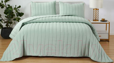 Набор текстиля для спальни Sofi de Marko Микаэль 230х250 / Пок-МК-из-230х250 (изумрудный)