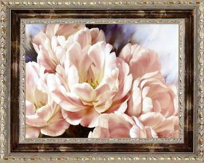 Картина Декарт Розовые цветы 8Л0284 (в раме)