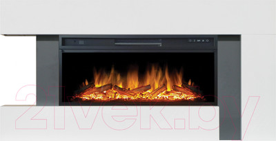 Каминокомплект Смолком Malibu V42 Vision 42 LOG LED (бьянко белый/серый графит)