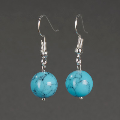 Серьги Wolves Элитная Бирюза 40812 №2