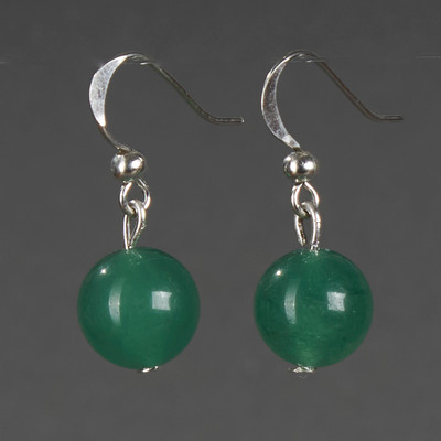 Серьги Wolves Элитный Нефрит 40863 №1