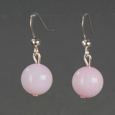 Серьги Wolves Элитный Розовый кварц 40883 №1