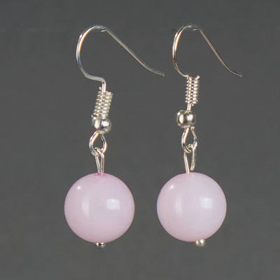 Серьги Wolves Элитный Розовый кварц 40884 №2