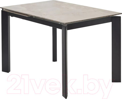 Обеденный стол M-City Corner 120 Gloss / 614M05546 (Amber Jade Solid Ceramic/Black)