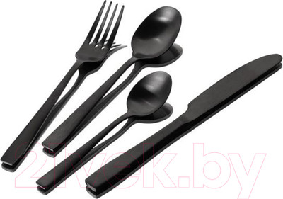 Набор столовых приборов Perfecto Linea Majestic 21-250130BLM (24шт, черный)