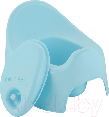 Детский горшок Lalababy Follow Me с крышкой / LA270111020 (голубое облачко)