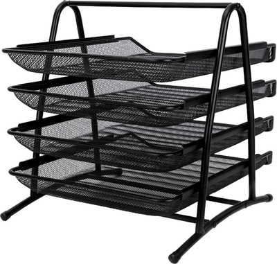 Лоток для бумаг Deli 9184 (черный)