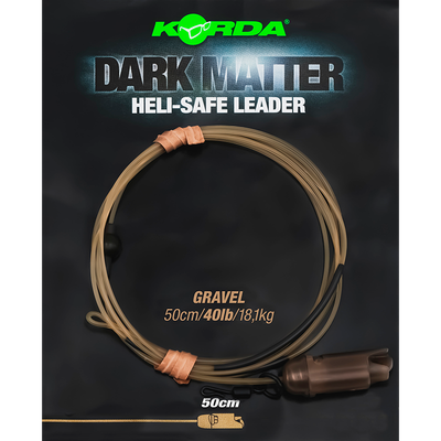 Поводок рыболовный Korda Dark Matter Leader Heli Safe 0.5м Gravel 40lb / KSZ75