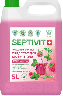 Чистящее средство для пола Septivit Малина мята (5л)