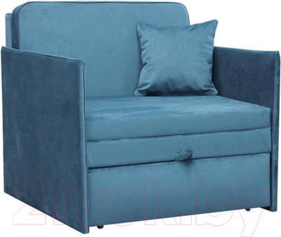 Кресло-кровать Комфорт-S Дариуш (велюр синий)