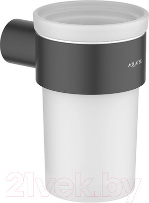 Стакан для зубной щетки и пасты Aquatek Лира AQ4427MB (черный матовый)