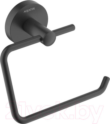 Держатель для туалетной бумаги Aquatek Оберон AQ4218MB (черный матовый)