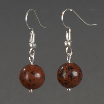 Серьги Wolves Элитный Обсидиан 40966 №2