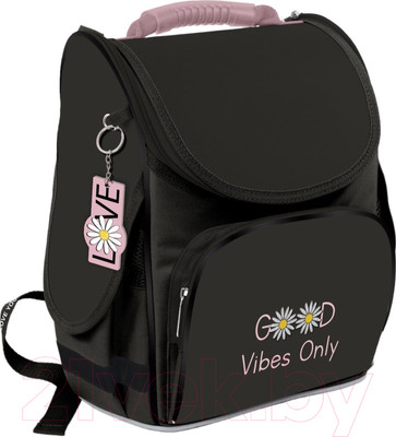 Школьный рюкзак Schoolformat Basic Привет, ромашки / РЮКЖК-ПР (черный)