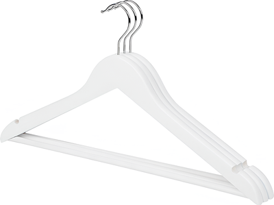 Набор деревянных вешалок-плечиков Рыжий кот 311387 (3шт, белый)