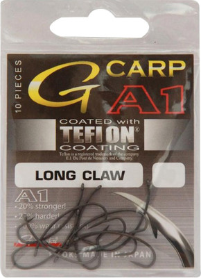 Набор крючков рыболовных Gamakatsu G-Carp A-1 Long Claw T/C №2 / 149191-002 (10шт)