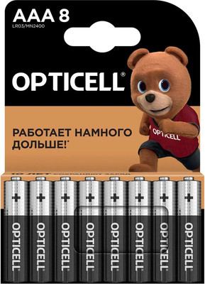 Комплект батареек Opticell Basic AAA 5051009 (8шт)