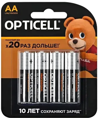 Комплект батареек Opticell Professional AAA 5052002 (4шт)