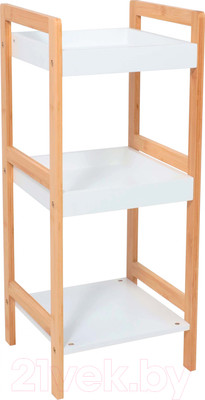 Этажерка AksHome Magnolia 3 (бамбук/белый)
