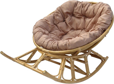 Кресло-качалка Garden Story Папасан Харли D100 на полозьях / CV-20H (бежевый/медовый)
