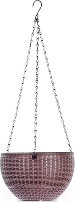 Кашпо BOTANICA Rattan с вставкой (21x13см, коричневый)