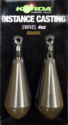 Грузило рыболовное Korda Distance Casting Swivel Gravel 4.5oz 128г / DCSG45
