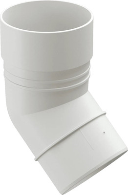 Колено трубы водосточной Docke Dacha 80мм 45 градусов (белый)