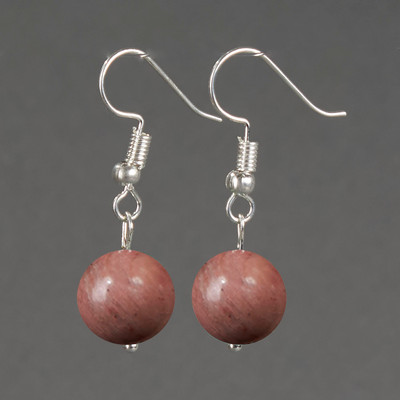 Серьги Wolves Элитный Родонит 40974 №2