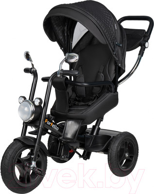 Трехколесный велосипед с ручкой Farfello PL-05 (черный)