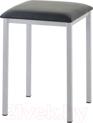 Табурет AMC Comfort 7 Г К5.1 (кожзам черный/серебристый)