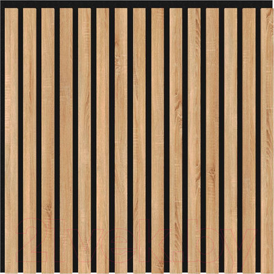 Реечная панель STELLA Comfort Standart Акустическая Дуб Сонома МДФ (600х600х9)