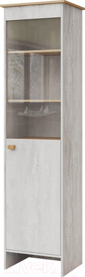 Шкаф-пенал Мебель-КМК П Скандинавия КМК 0905.28 (бетон пайн светлый/дуб наварра)