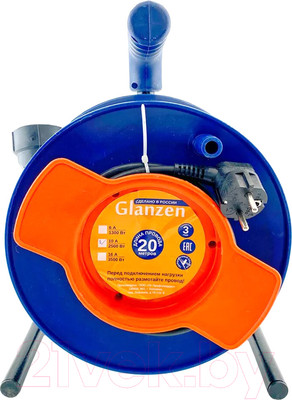 Удлинитель на катушке Glanzen EC-20-010