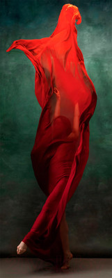 Картина на стекле Stamprint Девушка в красном 2 AR037 (125x50)