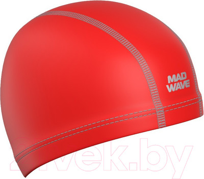 Шапочка для плавания Mad Wave Lycra Ergofit (красный)
