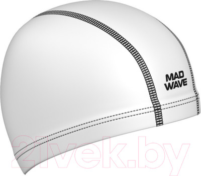 Шапочка для плавания Mad Wave Lycra Ergofit (белый)