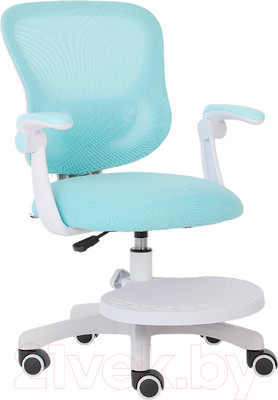 Кресло офисное Calviano Comfy (голубой, с подножкой)