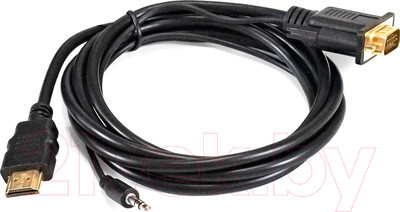 Кабель/переходник ExeGate EX-HDMIM-VGAM-3.5JackS-1.8 / EX294719RUS (1.8м)