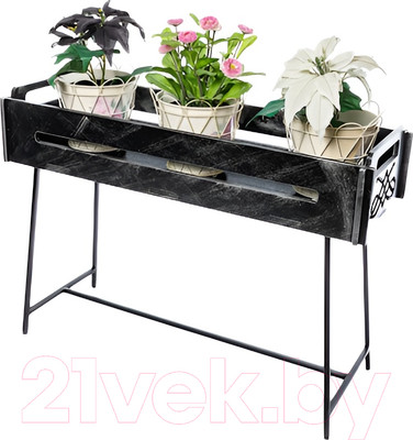 Стойка для цветов Dudo ПЦН-303-2 (черный/серебристый)