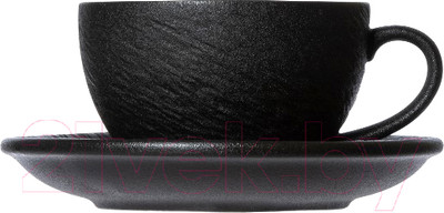 Чашка с блюдцем Corone Grafica XSY295/XSY296 / фк6923 (черный)
