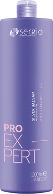 Оттеночный бальзам для волос Sergio Professional Pro Expert Silver с антижелтым эффектом (1л)