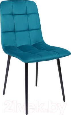 Стул Алвест AV 406-N (темно-бирюзовый бархат H-56/черный)