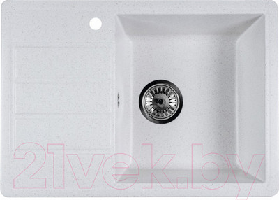 Мойка кухонная Marblan Recta R (бежевый, с сифоном)