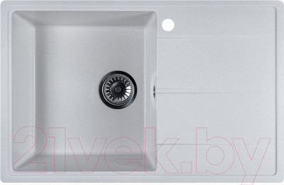 Мойка кухонная Marblan Magnum L (иней, с сифоном)