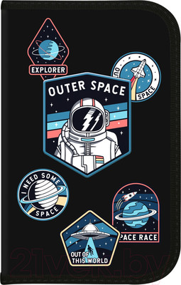 Пенал Schoolformat Открытый космос / ППТ-ОК (серый)