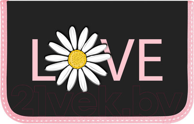 Пенал Schoolformat Привет ромашки / ППТ-ПР (черный)